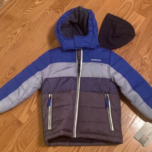 Boys Color Block Puffer Jacket - Picture 2 of 6